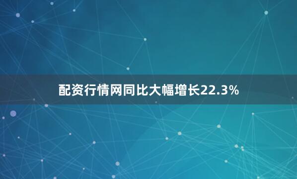 配资行情网同比大幅增长22.3%